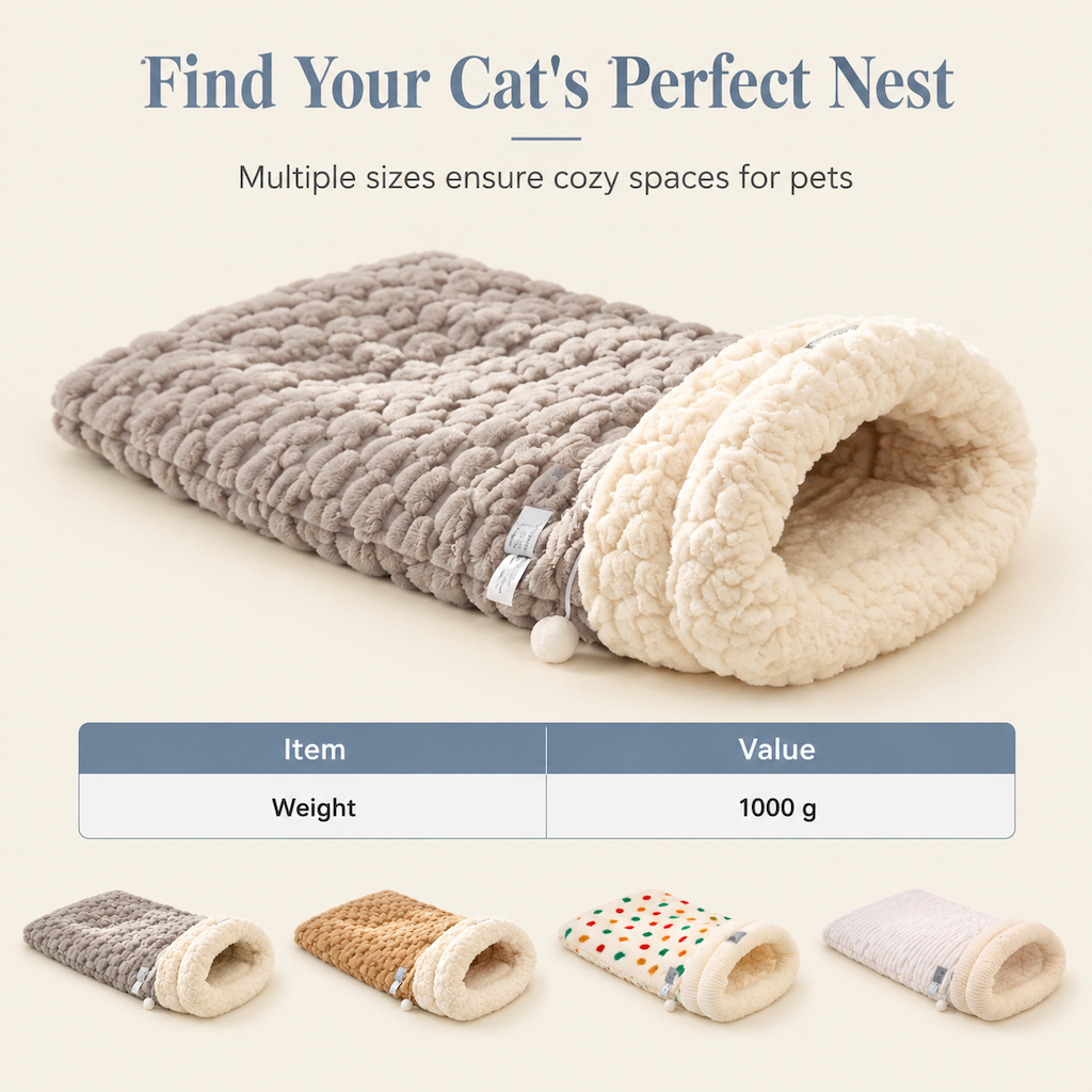 ❄️🐾Winter Warm Semi-Enclosed Pet Sleeping Bag