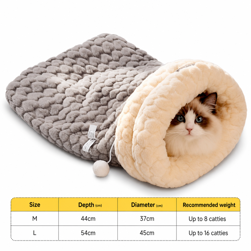 ❄️🐾Winter Warm Semi-Enclosed Pet Sleeping Bag
