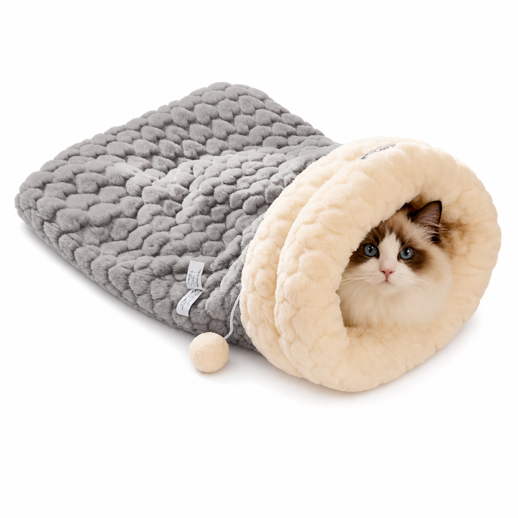 ❄️🐾Winter Warm Semi-Enclosed Pet Sleeping Bag
