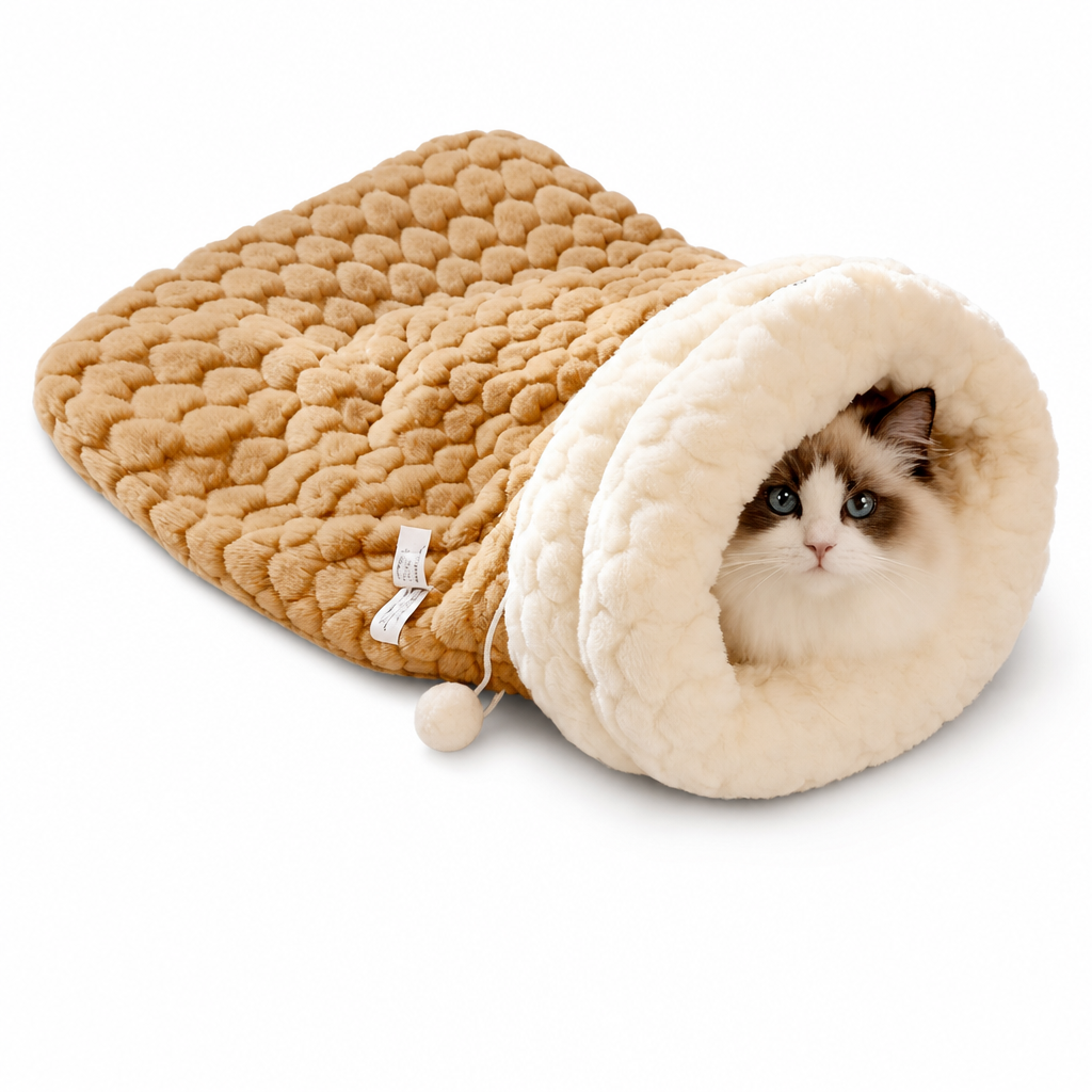 ❄️🐾Winter Warm Semi-Enclosed Pet Sleeping Bag