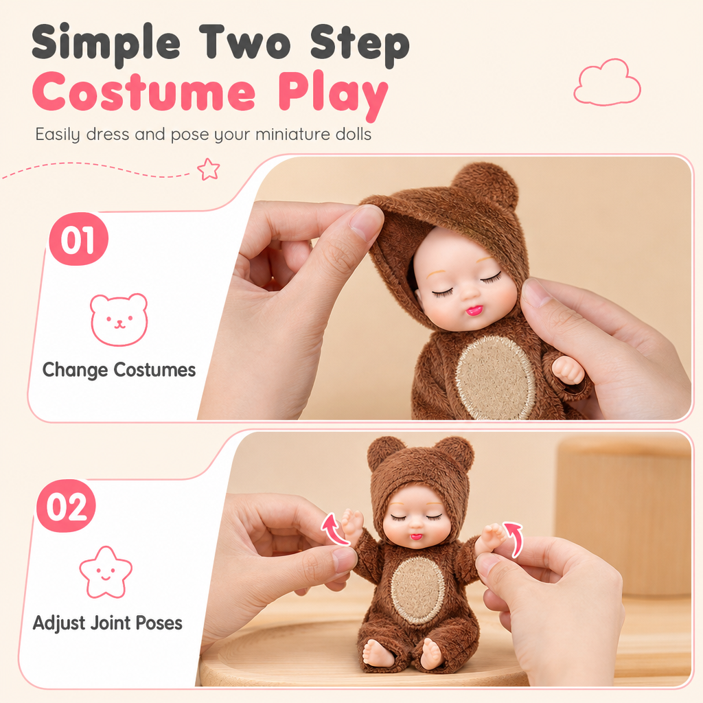 🧸 Realistic Reborn Sleeping Doll – Cute, Poseable & Portable