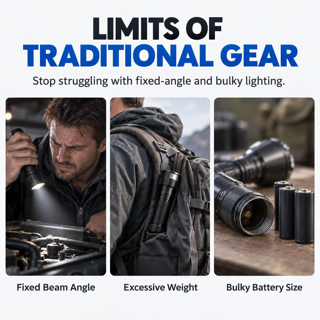 Ultra-Compact Rechargeable EDC Flashlight with 180-Degree Rotating Head