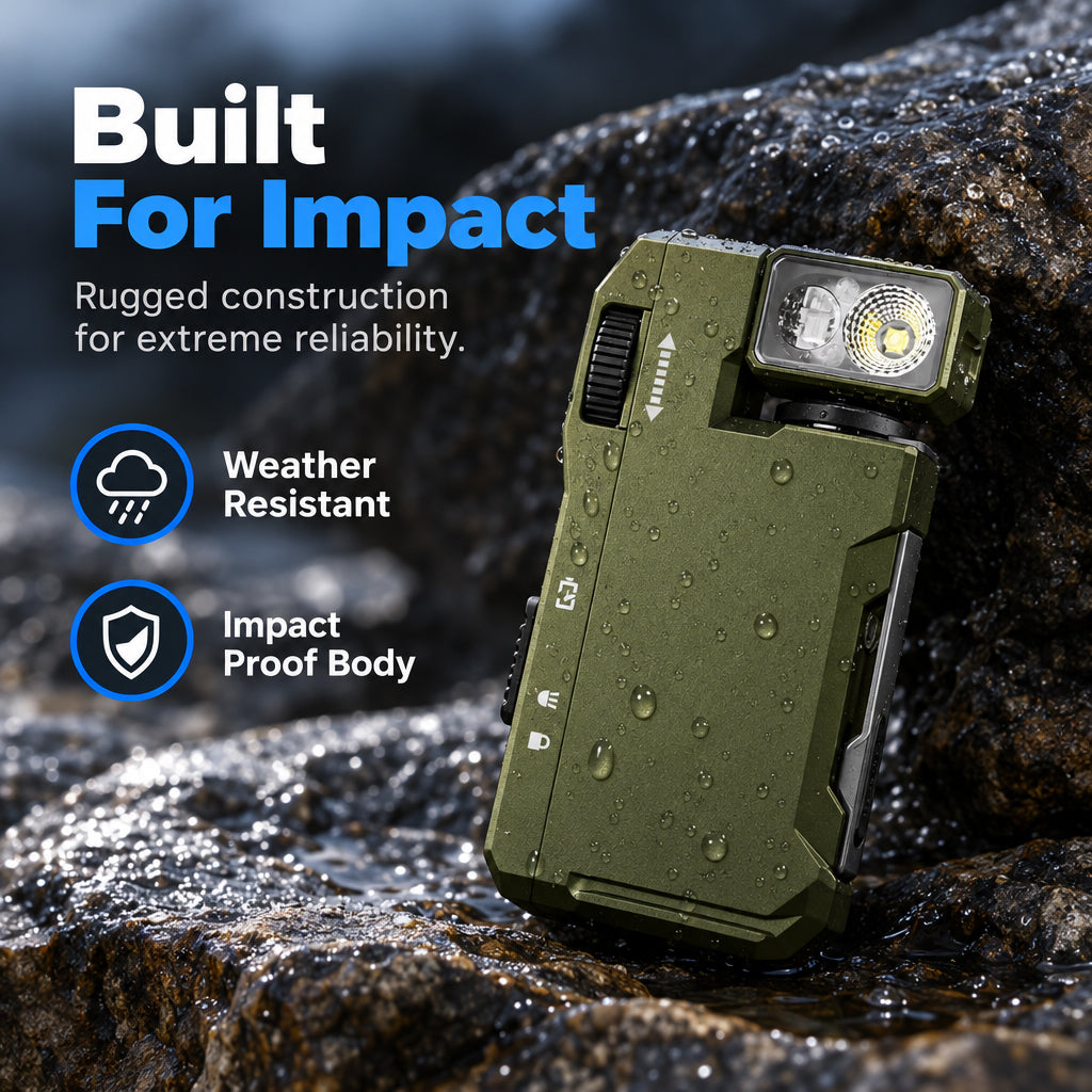 Ultra-Compact Rechargeable EDC Flashlight with 180-Degree Rotating Head