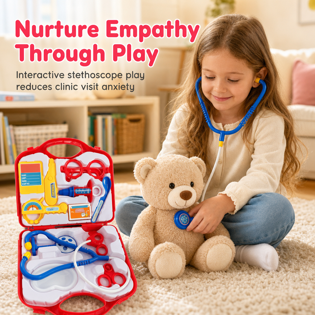 Kids Doctor Pretend Play Set with Stethoscope and Medical Accessories