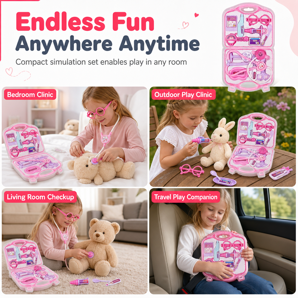 Kids Doctor Pretend Play Set with Stethoscope and Medical Accessories
