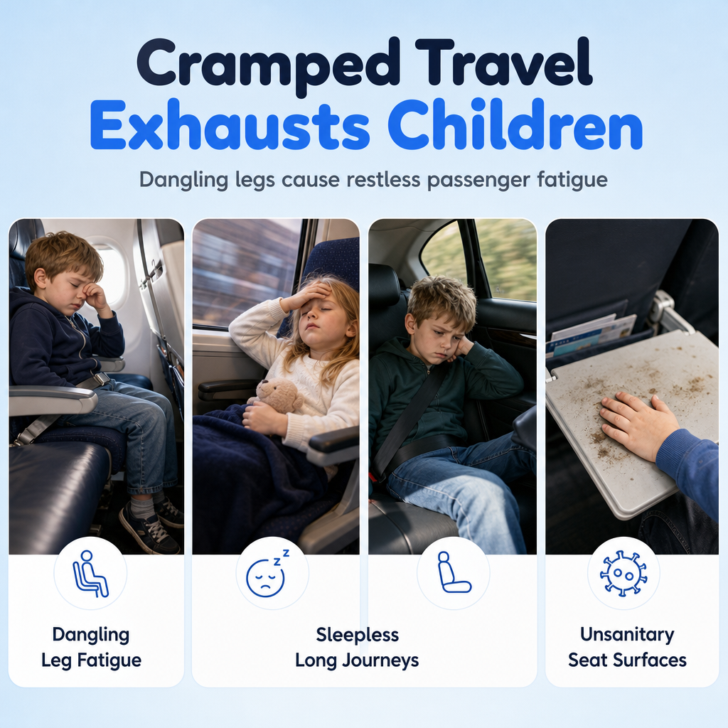 ✈️Portable Kids Airplane Travel Hammock Footrest Bed Extender for Toddlers
