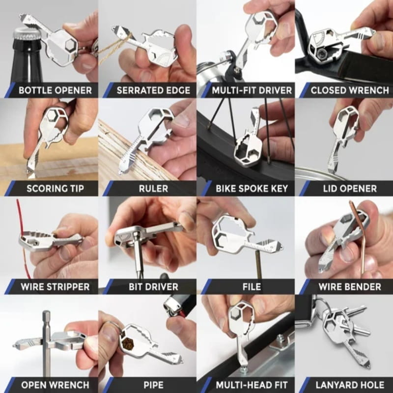 24 in 1 Key Shaped Pocket Tool
