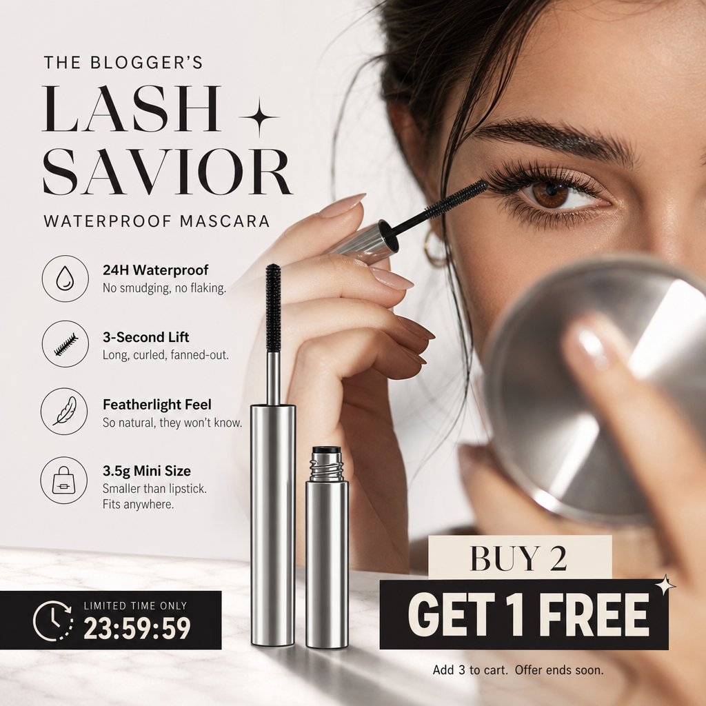 🌟LAST DAY SALE: ONLY ￡7.99!!🎁✨ Waterproof Curling & Lengthening Mascara ✨
