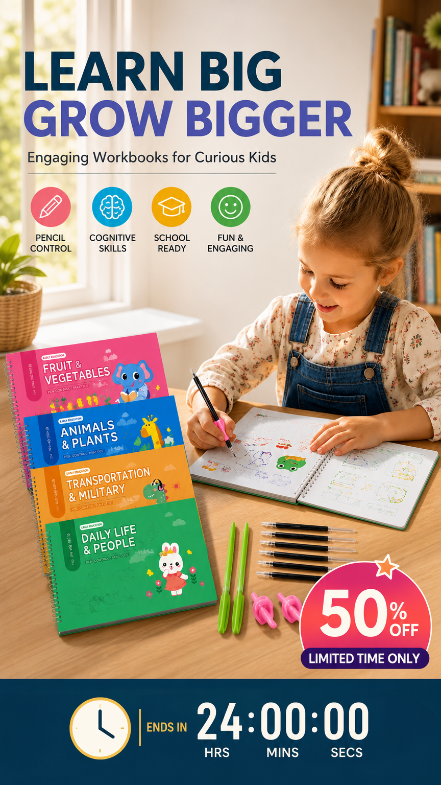8-Theme Cartoon Tracing Groove Drawing Book