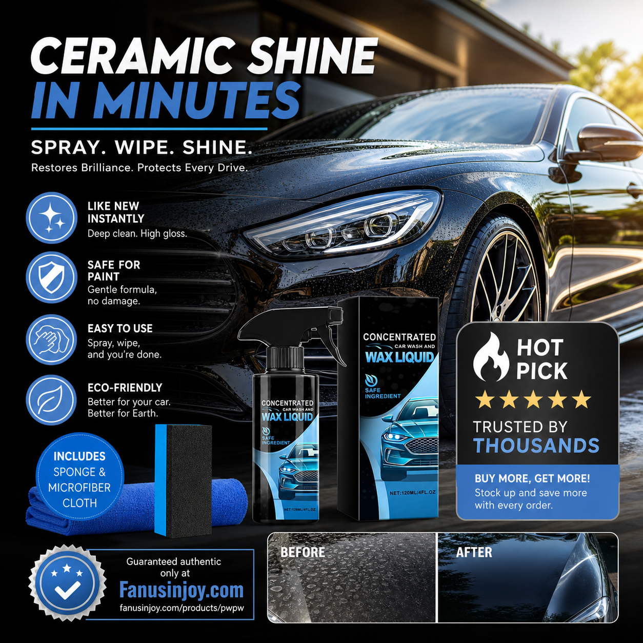 🔥2026 LAST DAY SALE 50% OFF🔥Buy 3 Get 2 Free 🚘Bring your car a brand-new look！✨️Gentle and Effective Car Cleaning Spray (with Sponge and Wipe)