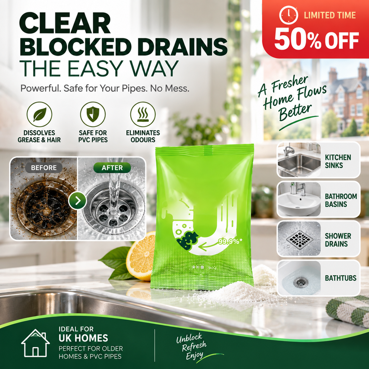 📢📢 50% OFF🏠Powerful Pipeline Dredging Powder